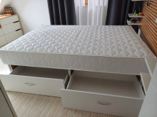 Premium - Wasserbett inkl. Bettrahmen und Kopfteil